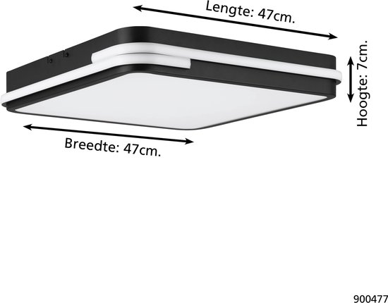 EGLO connect Saliteras-Z LED plafondlamp zwart