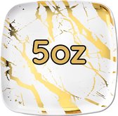 50 Marble design Herbruikbare feest borden 5oz - goud en wit Premium borden - verjaardag, feesten, bbq enz - wegwerp vierkante borden