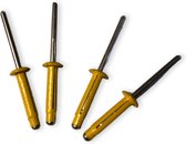 LB Tools Popnagels geel kentekenplaat | Kentekenplaatnagels set | aluminium
