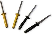 LB Tools Popnagels kentekenplaat | Kentekenplaatnagels set | geel en zwart aluminium