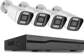 Compleet Camera Beveiliging Set met 4x POE Camera - Bekabeld - + 500GB HDD - Beveiligingscamera voor Buiten - Bewakingscamera - 5MP