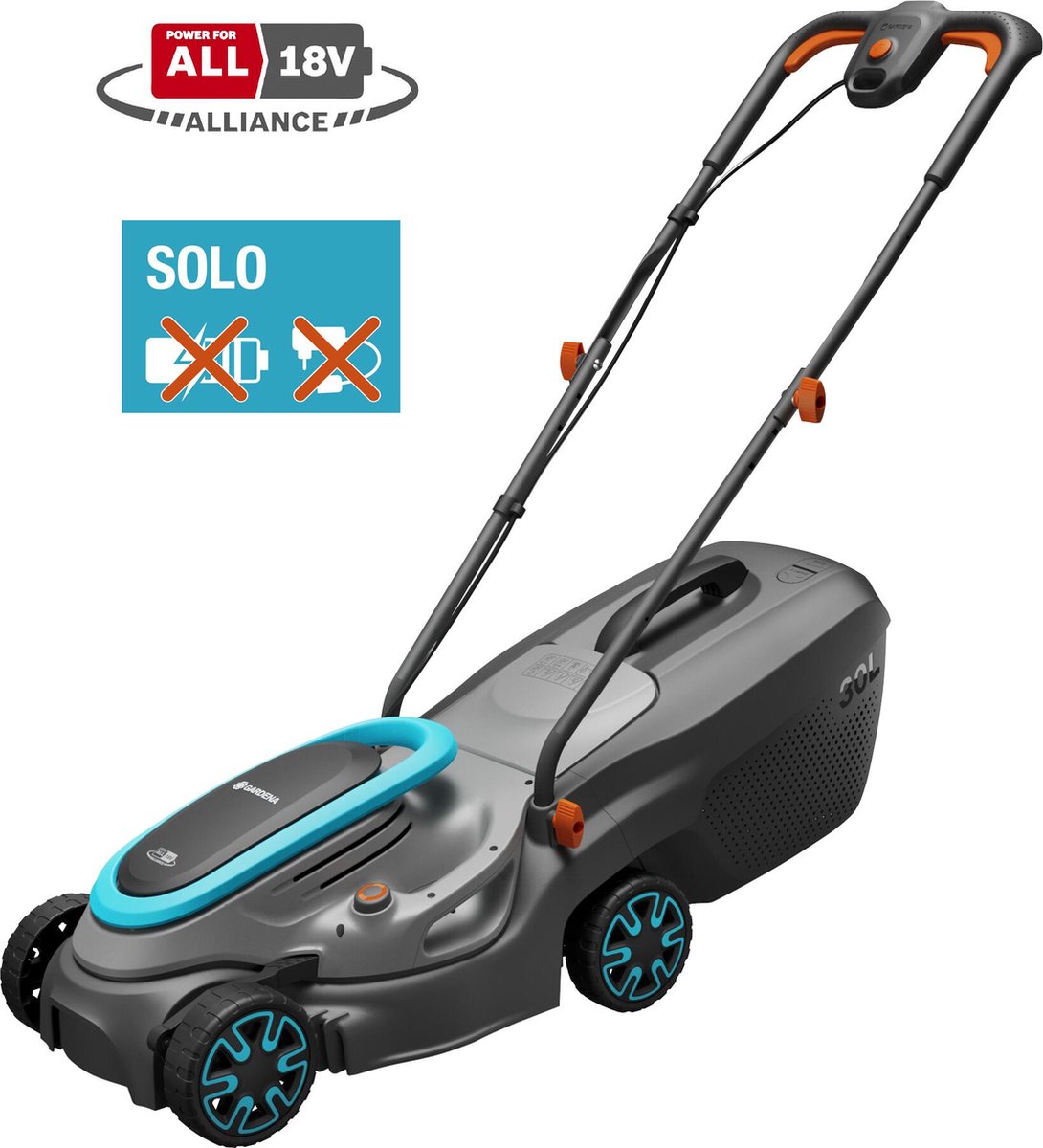 Bol.com GARDENA PowerMax 32/18V P4A solo Grasmaaier Accu Zonder accu, Zonder lader 18 V Snijbreedte max. 320 mm aanbieding