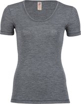 Engel Natur Dames T-shirt Bio Merino Wol IVN-BEST Antraciet 34/36S