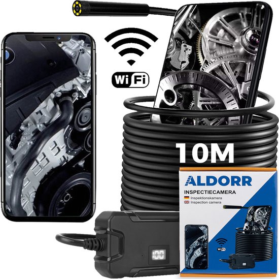 ALDORR Tools - Caméra d'inspection 10M - Y compris SSD 16 Go - Android/IOS  - Étanche