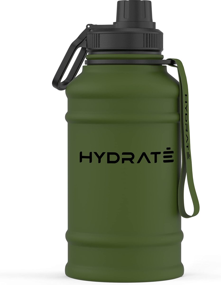 Vacuümgeïsoleerde Roestvrijstalen Waterfles - 1180 Ml - Lekvrij Flex Cap Bpa Vrij Zwart