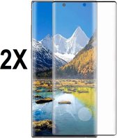 Screenz® - Screenprotector geschikt voor Samsung Galaxy S23 Ultra - Tempered glass Screen protector geschikt voor S23 Ultra - Beschermglas - Glasplaatje - 2 stuks