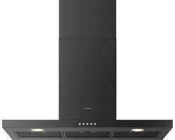 foto van Inventum AKB9005ZWA - Wandschouw afzuigkap - 90 cm - 645 m3/h - 3 standen - Energieklasse A - Zwart