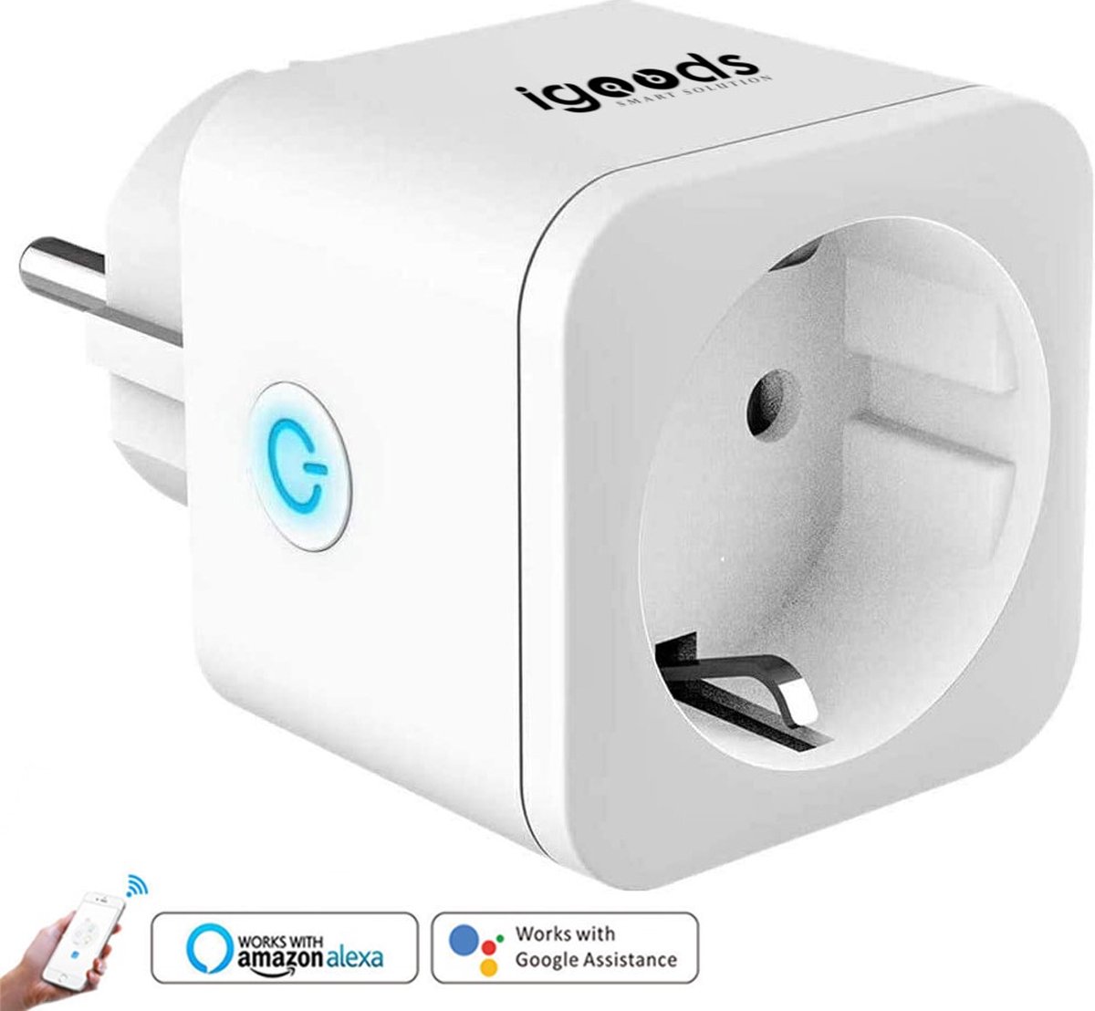 Igoods Slimme Stekker - Smart Plug - Google Home & Amazon Alexa -  Energiemeter | bol.com
