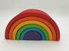 foto van Kleine houten regenboog - Regenboogkleuren - 6 stuks - Open einde speelgoed - Educatief montessori speelgoed - Grimms style