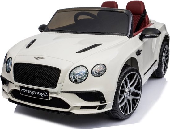 Kars Toys - Bentley Continental - Elektrische Kinderauto - Wit - 1,5/2 Persoons - Met Afstandsbediening