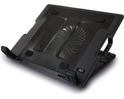 ACT Laptopstandaard, met ventilator, hoogte verstelbaar in 5 standen, 2-poorts hub Tot 17 Inch AC8110
