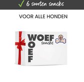 Woef Woef Snacks Hondensnacks Cadeaubox - 1.00 KG - Kauwsnacks - Gedroogd vlees - Diverse smaken - vanaf 3 maanden - Geen toevoegingen