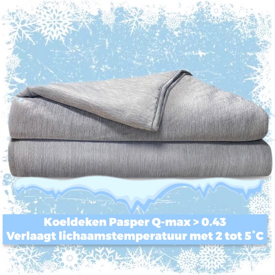 Pasper Koeldeken 130 x 170 cm - zelfkoelende deken - Q-max > 0.43 -  zomerdekbed -... | bol.com