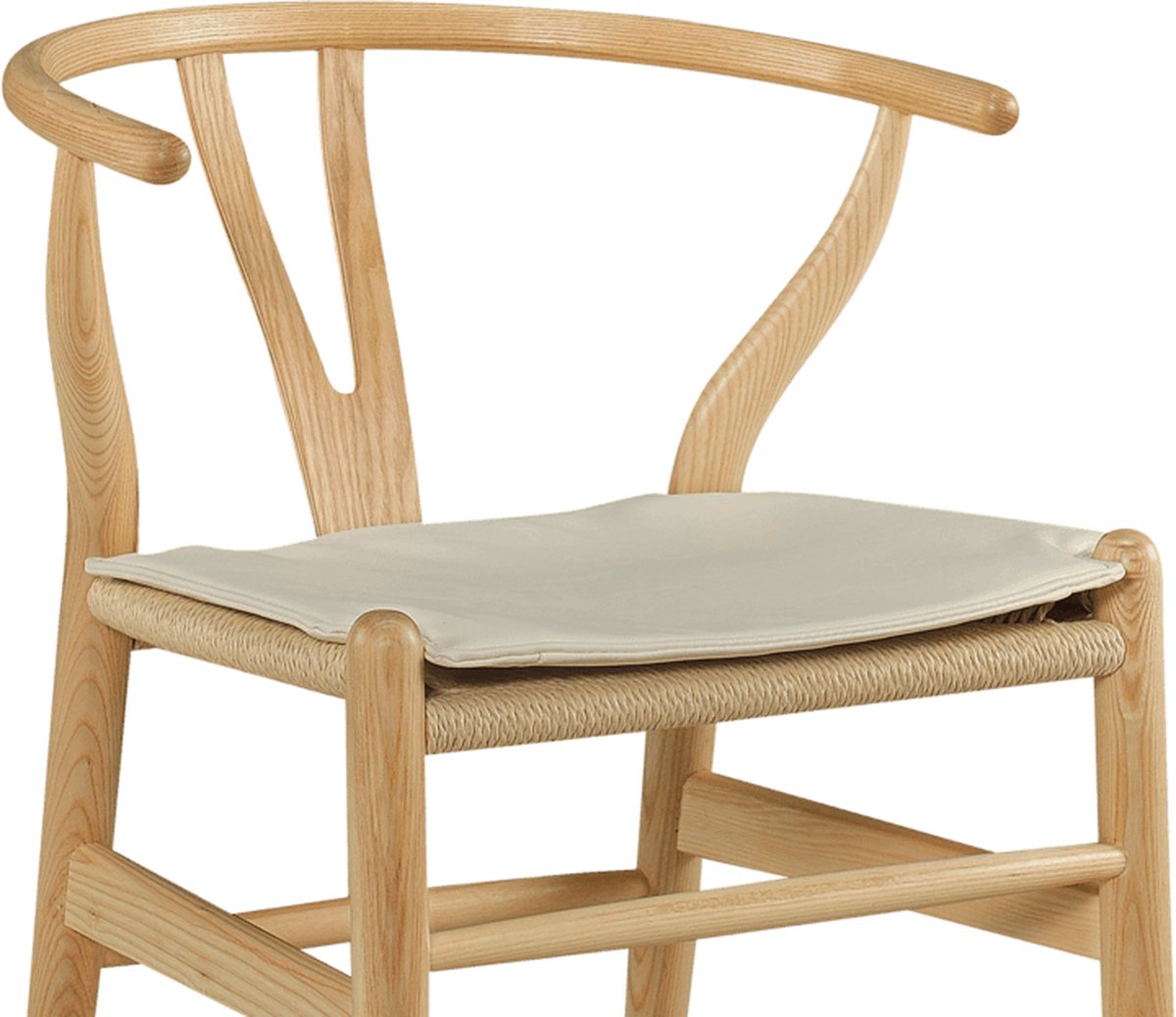 Wegner Wishbone Stoel Seatdot / Kussentje Offwhite Wishbone Chair