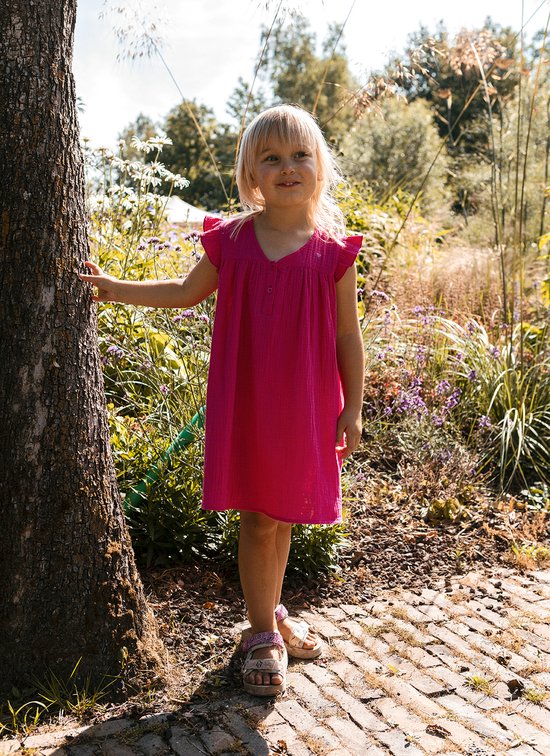 LOOXS Little 2312 7865 223 Meisjes Jurk Maat 128 Roze van 100 cotton bol