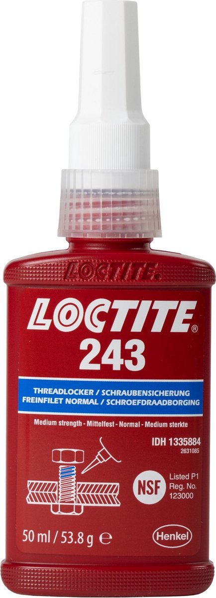Loctite 243 Schroefdraadborging Medium (50ml)