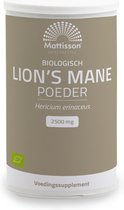 Mattisson - Biologische Lion's Mane Poeder - Lions Mane Poeder, Pruikzwam - Vegan & Biologisch - 100 Gram