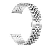Horlogeband - Metaal Schakel Luxe - 18mm Zilver
