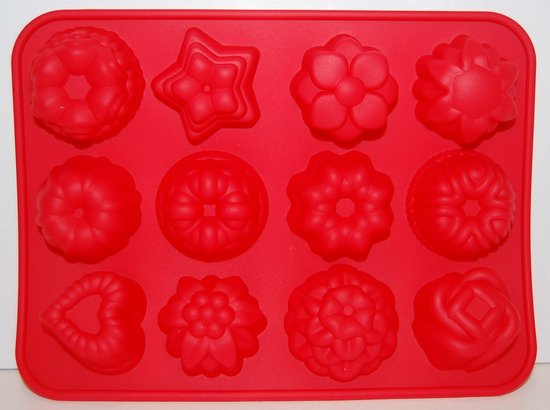 EIZOOK Silicone fruit bloem cake bak ijs vormen | Rood