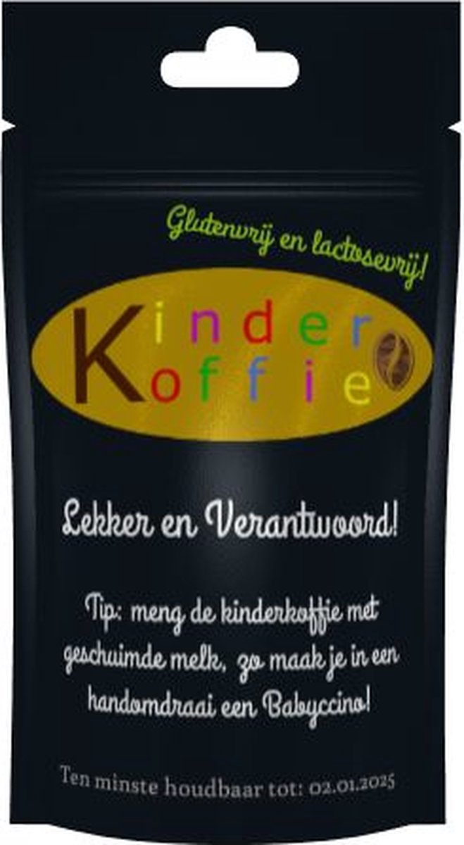 Kinderkoffie - Koffie voor kinderen - Babyccino - Hersluitbare stazak - cafeïnevrij