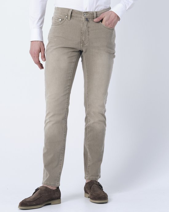 Pierre Cardin - Broek Lyon Tapered Future Flex Beige - Heren - Maat W 33 - L 32 - Modern-fit