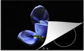 KitchenYeah® Inductie beschermer 77x51 cm - Iris voor zwarte achtergrond - Kookplaataccessoires - Afdekplaat voor kookplaat - Inductiebeschermer - Inductiemat - Inductieplaat mat