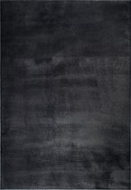 the carpet, Cosy Vloerkleed, Knuffelzacht bontkleed, wasbaar, Zwart, 240x340 cm