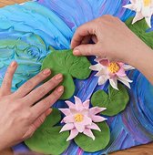 Okto - 3D kunstwerk - Sensory Art - Claude Monet - water lelies - klei artist