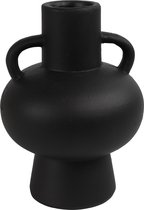 Countryfield Amphora kruik Vaas - zwart terracotta - D13 x H18 cm - smalle opening