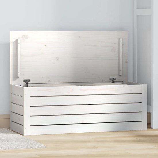 Opbergbox 109x36,5x33 cm massief grenenhout