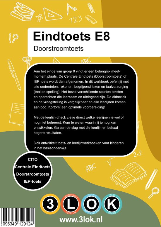 Eindtoets Groep CITO Doorstroomtoets IEP Toets Oefenboek Rekenen Bol Com