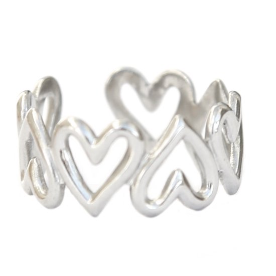 Ring heartbeat silver
