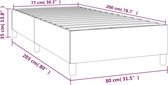 vidaXL Sommier à ressorts Cadre Cuir artificiel Gris 80 x 200 cm