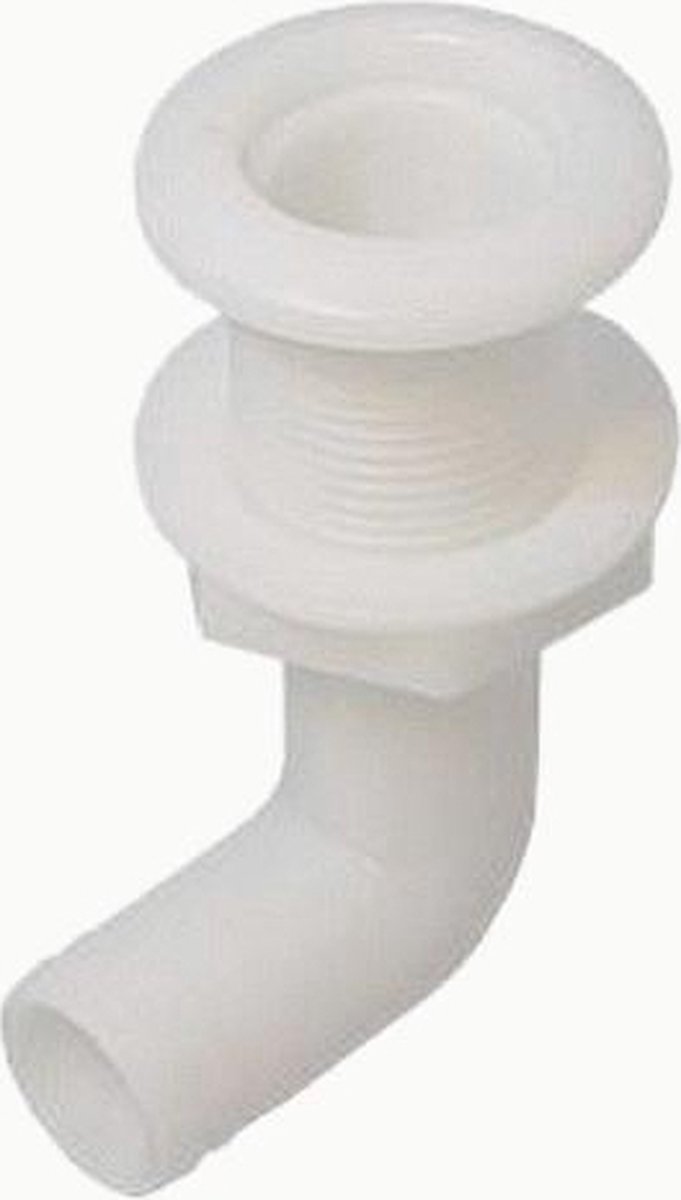 Kunststof huiddoorvoer met 90 graden slangtule - 19mm (3/4")