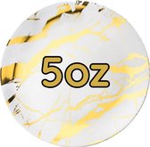 50 Marble design Herbruikbare feest borden 5oz - goud en wit Premium borden - verjaardag, feesten, bbq enz - wegwerp ronde borden