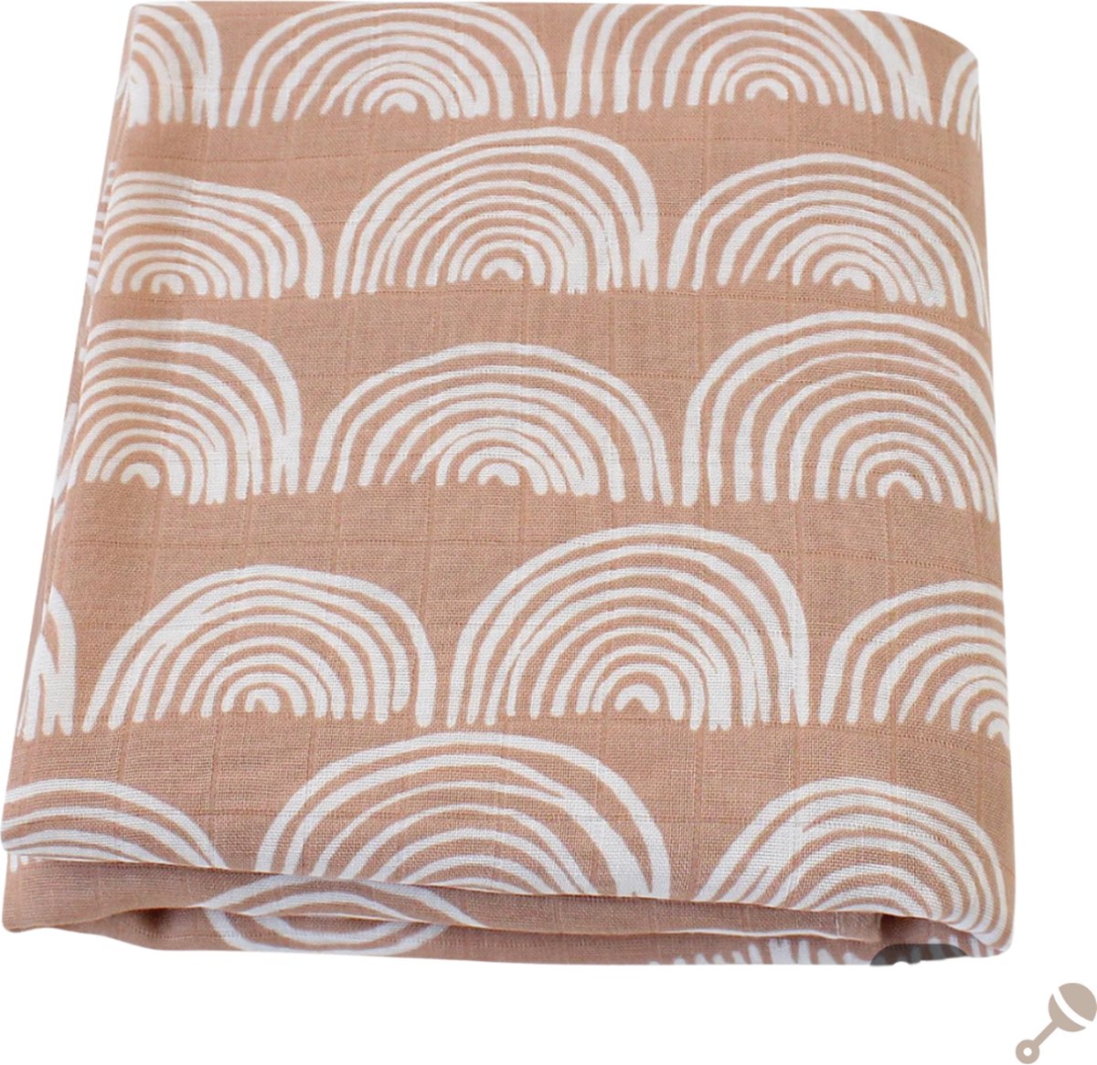 Goedkoopste Rammelaar&Co - Hydrofiele Doek XL - 120x120 cm - 70 Bamboe & 30 Katoen - Zacht en Soepel - Regenboog Patroon - Inbakerdoek - Spuugdoek - Kraamcadeau – Inbakeren