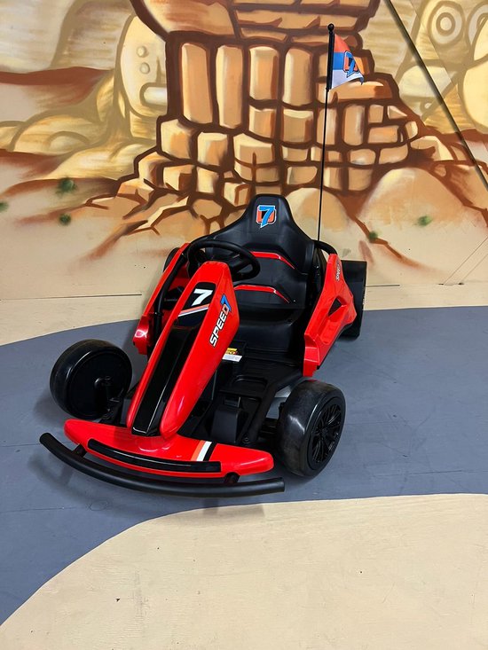 Kars Toys - Elektrische Drift Kart - Rood - Race Edition - GoKart - Drift - 24V Accu | bol.com