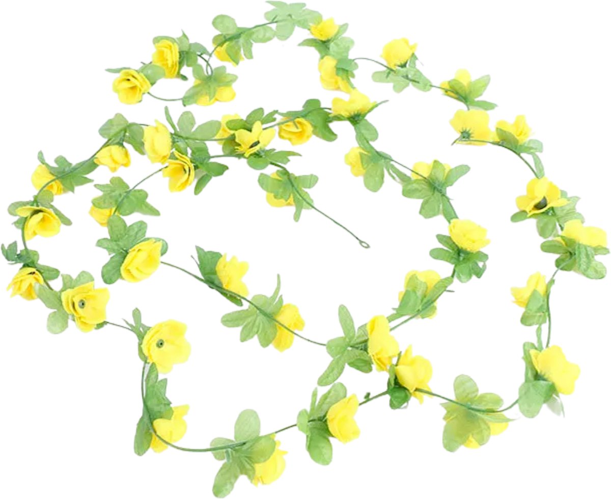 Louis Maes Bloemenslinger Rozen - Zalmroze - 225 Cm - Kunstbloemen