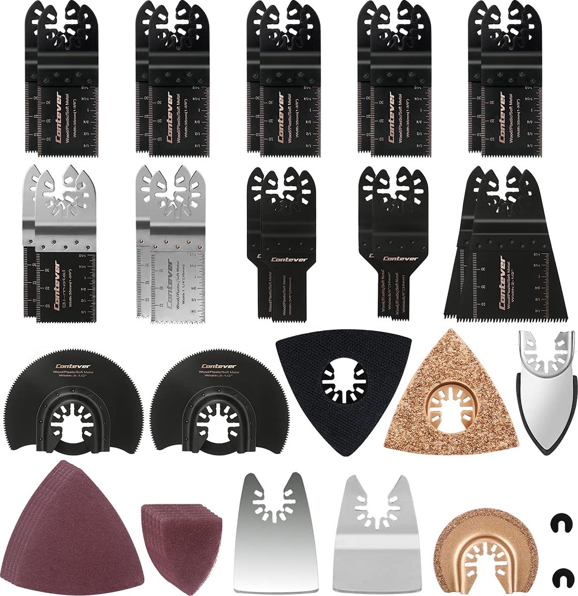 Multitool Zaagbladen Set,105 stuks Multitool Zaagbladen voor