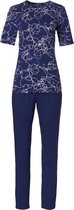 Pastunette Deluxe - Flower Lines - Pyjamaset - Blauw - Maat 42 - Viscose