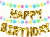 *** Gouden Happy Birthday Verjaardag Folie Ballonnen - Gold Feest Party Versiering Ballon - van Heble® ***