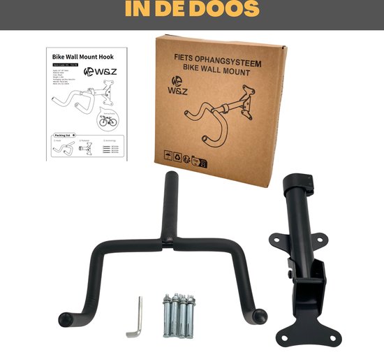Porte-vélos W&Z WallMount - Support de suspension - Support mural vélo - Support vélo - Gain de place - Pour différents types de vélos