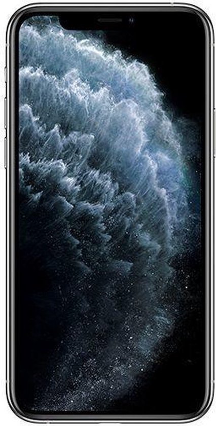 Donkergrijs iPhone 11 Pro met abstracte achtergrond.