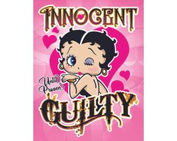Betty Boop Guilty. Metalen wandbord 31,5 x 40,5 cm.