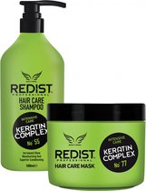 Redist - Keratine Haarverzorging Set 2-delige - Keratin Shampoo 1000 ML-Keratin Haarverzorgingsmasker 500 ML