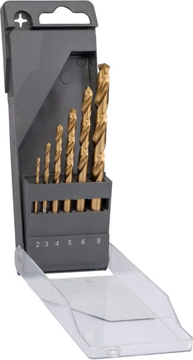 CRAFTOMAT borenset - 6 delig - Voor metaal - HSS-TiN - In cassette