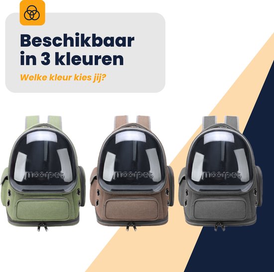 Sac à dos pour Chats MIRO - Sac de transport - Transports - Sac de voyage - Sac de transport Animaux - Ventilation Extra - Grijs