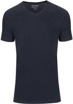 Slater 7810 - Basic Fit Extra Lang 2-pack T-shirt V-hals korte mouw navy M 100% katoen