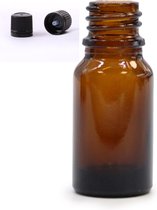 Glazen Druppelflesjes Met Druppeldop - Amber - 5 stuks - Druppelaar - Druppeldop - Aromatherapie