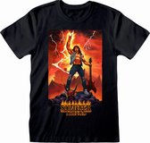 Spiral Stranger Things Heren Tshirt -M- Eddie Rocks Zwart